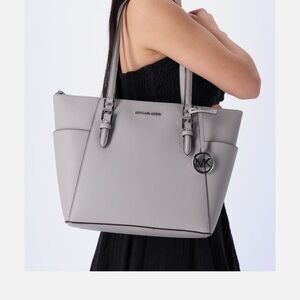Michael Kors Saffiano Gray Tote Bag